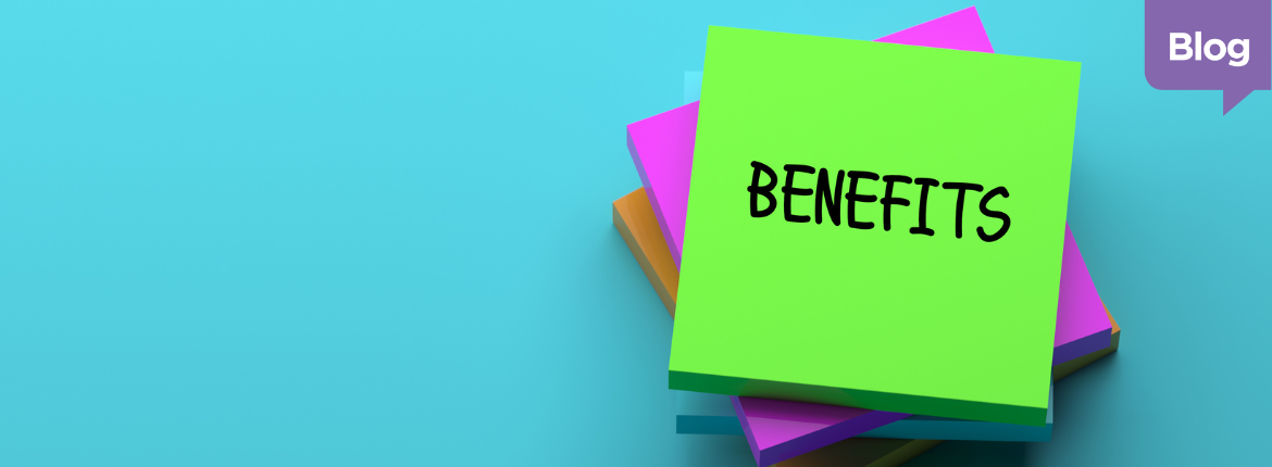 employee benefits package - benefits on sticky note